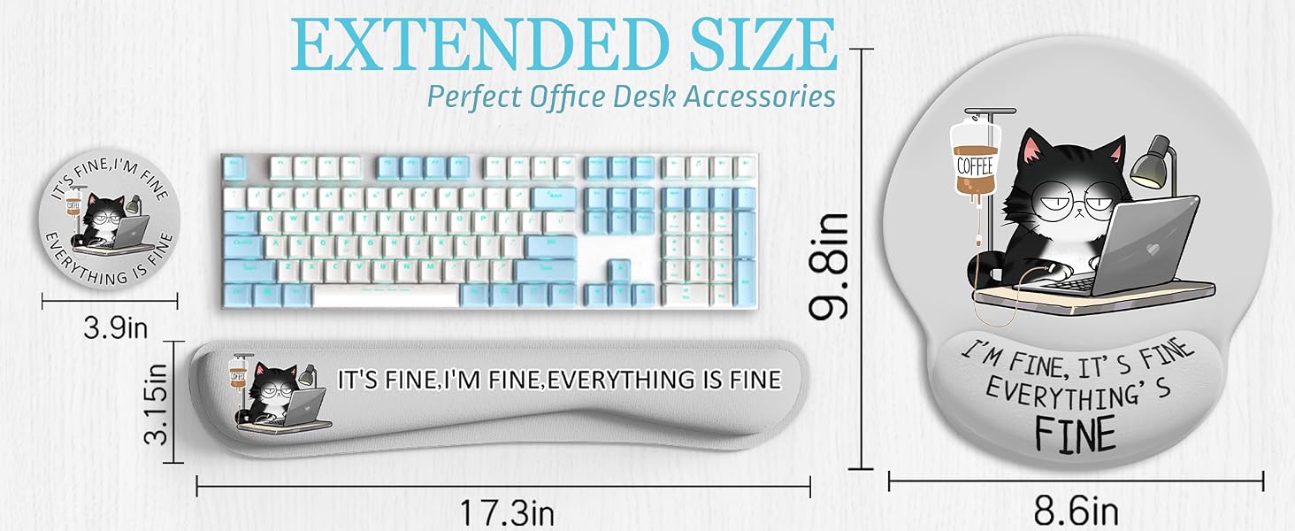 Cat Cup Coaster Ergonomic Mouse Pad Desk Accessories
