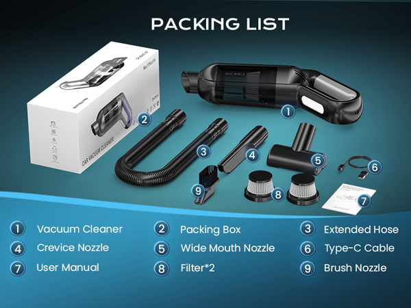 Handheld Vacuum Cordless Portable Car Vacuum