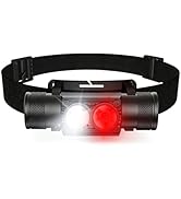 Trliradyn Headlamp Rechargeable 2600mAh Hard Hat Light,1800LM Forehead LED Flashlight Lightweight...