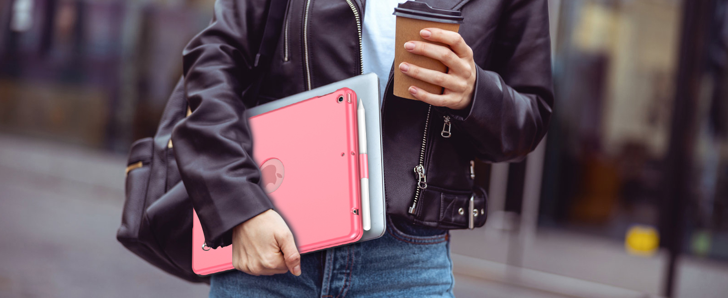 for ipad 9th case with keyboard pink 39