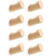 Optish Wood Wall Hooks for Hanging, 8 Pack Hat Hooks for Wall, Decorative Wall Hooks, Coat Hooks ...