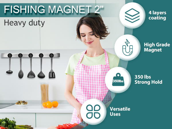 Neosmuk Black Fishing Magnet 2inches can save your space