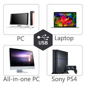 Plug & Play for Win/Mac Computer and PS4