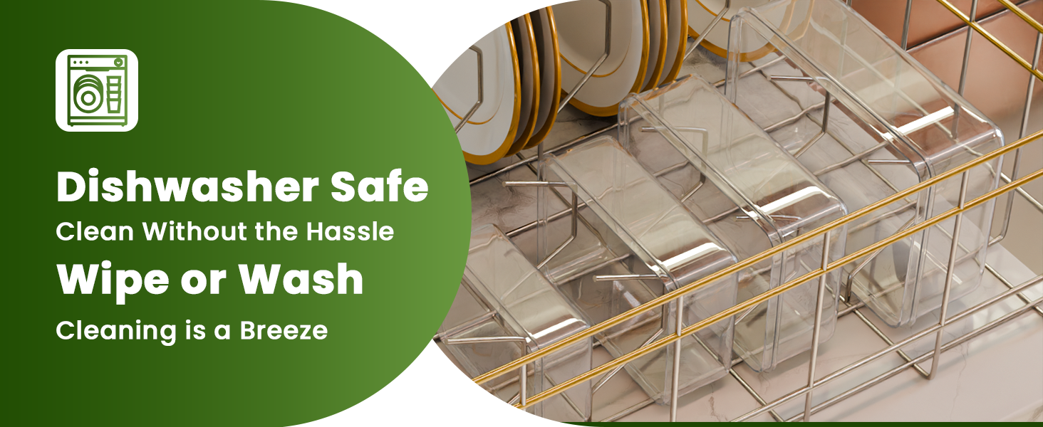 Dishwasher safe food storage containers with lids