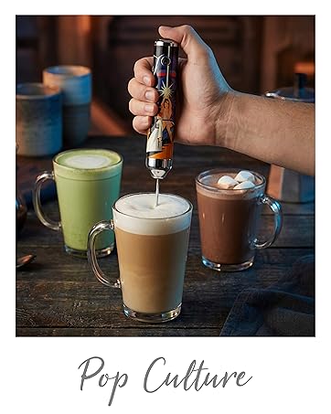Star Wars Frother with Latte Matcha and Hot Chocolate Drinks Pop Culture