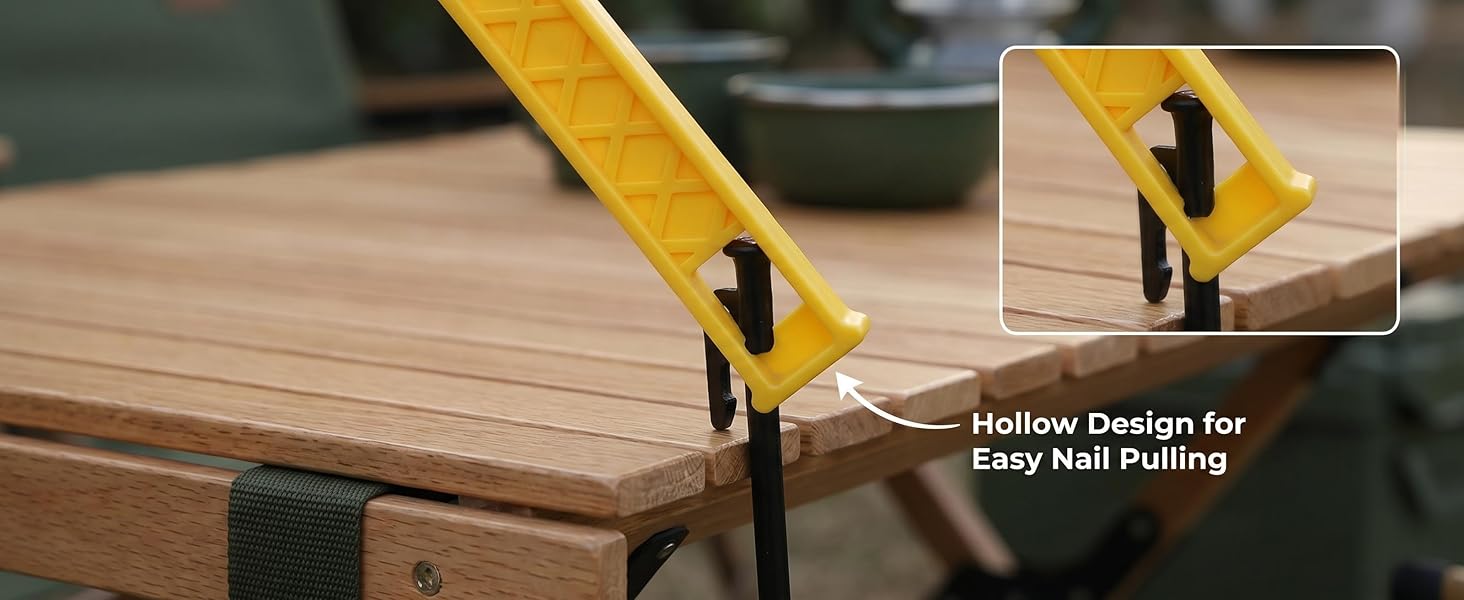 PE plastic won&amp;#39;t scratch tent, pad, or car interior. Smooth edges.