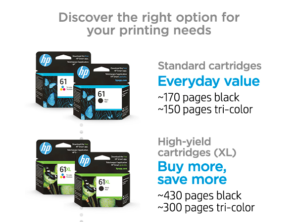 original hp 61 ink standard high-yield multipack cartridges Instant Ink value