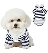 GLIDESMOOTH Dog Clothes, Cat Polo-Shirt for Small Medium Dogs, Dog Shirt, Striped Collared Pet Do...