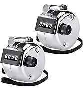 KTRIO Pack of 2 Colors Handheld Tally Counter 4-Digit Number Count Clicker Counter, Hand Mechanic...