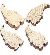 Wood Planks 40pcs Wooden Blank Elf Gnome Slice Unfinished Gnome Slices Hanging Elf Gnome Cutouts ...