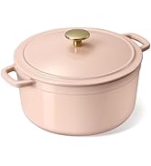 CAROTE 5QT Enameled Cast Iron Dutch Oven Pot with Lid, Heavy-Duty Dutch Ovens for Sourdough Bread...