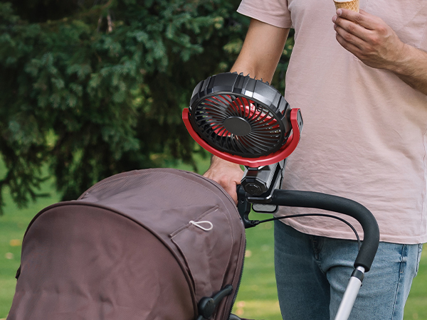 HIYJEN Car Fan 5V USB Small Clip on Sun Visor Fan for Front/Rear Seat, 2000mAh Rechargeable