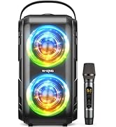 W-KING 80W Bluetooth Speaker with Wireless Microphone, Portable Loud Party Bluetooth Speaker-2 Fu...