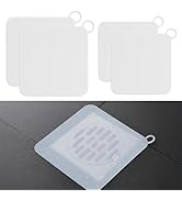 4 Pieces Silicone Tub Stopper Floor Drain Cover Shower Drain Cover Floor Sewer Anti-Odor Mat Deod...