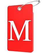Gostwo 2 Pack Luggage Tags for Suitcases, 26 Initial Letter Travel Luggage Baggage Identification...