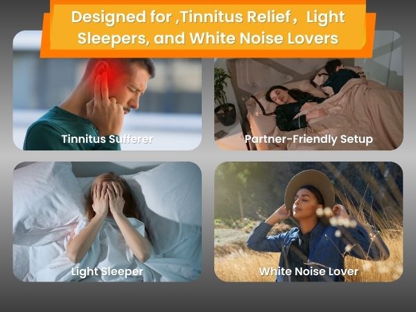 Under pillow speaker bluetooth sound machine white noise machine, relaxation sound, bedtime speaker