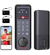 Aurosmart Smart Lock with Face Recognition, 3-in-1 Camera+ Doorbell+ Keyless Entry Door Lock, Pal...