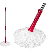 DSV Standard Twist Mop, Self Wringing Mop | 33” – 52”| Microfiber Absorbent Hand Washable Head 20...