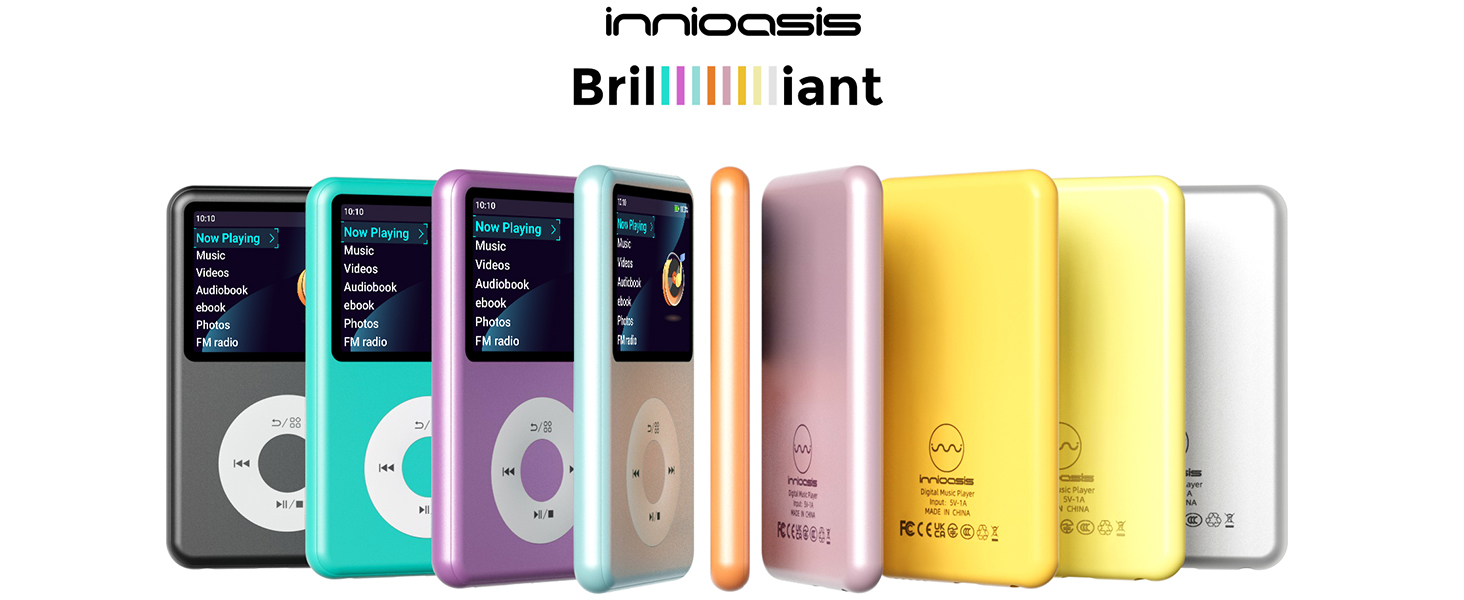 mp3 player with bluetooth music portable audio book video FM