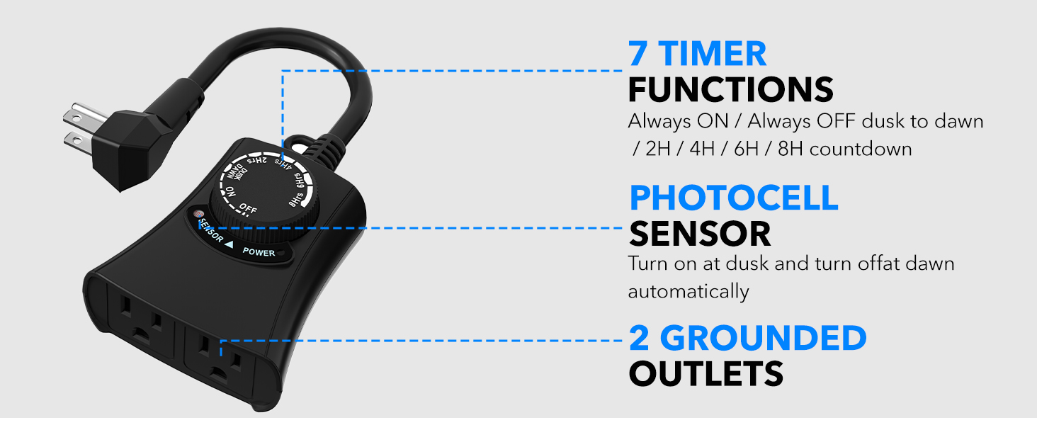 dusk to dawn timer for outdoor lights
