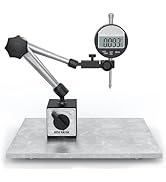 HDLNKAK Electronic Digital Dial Indicator Gauge and Magnetic Base, 0-1 Inch/25.4 mm Inch/Metric C...