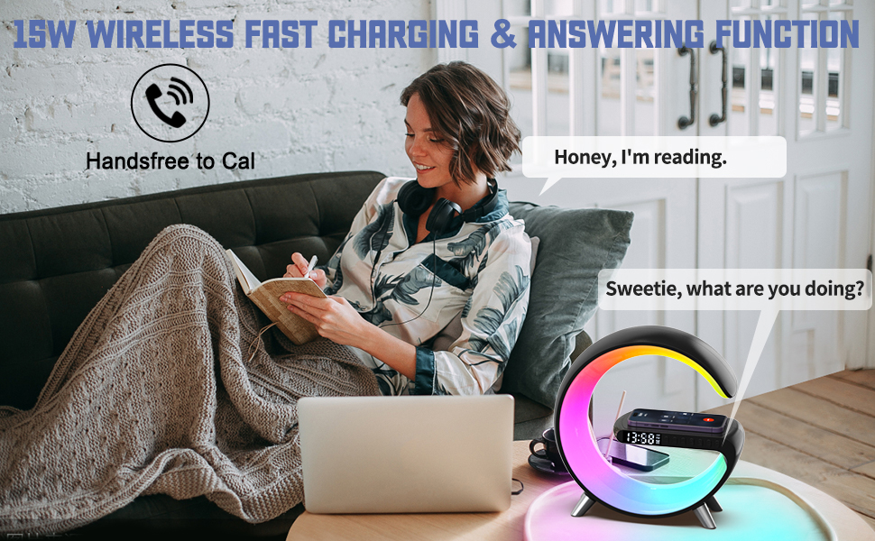 alarm clock with wireless charging