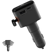 Botunzer 97.5W Retractable Car Charger USB C Fast Charging, PrimeTrip VR2 Max 3 in 1 Fast Car Cha...