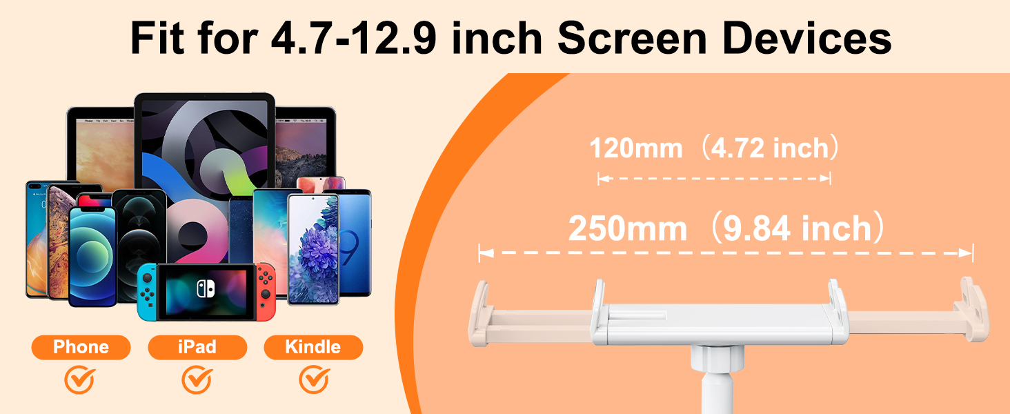 SCENEIN Gooseneck Tablet Holder for Bed, Flexible Long Arm Tablet Mount Stand for Reading in Bed