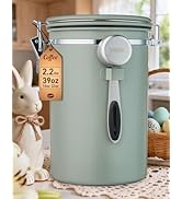 Veken Coffee Canister, 39OZ Large, Airtight Stainless Steel Food Storage Container for 2.2lbs Cof...