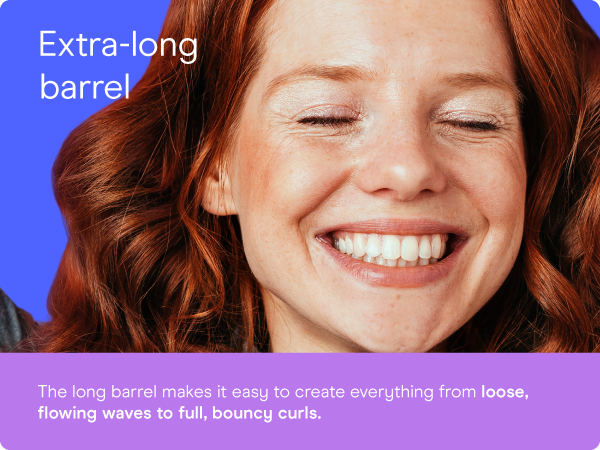 Conair ceramic curling iron hair 1.25 1 1/4 inch long barrel styling even heat dual voltage setting