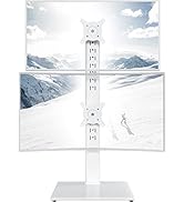 Dual Monitor Stand - Vertical Stack Screen Free-Standing Monitor Riser Fits Two 13 to 34 Inch Scr...