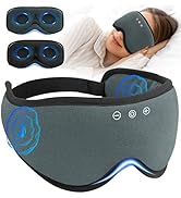 Bluetooth Sleep Mask, 2 in 1 Bamboo Cotton 3D Sleeping Headphones for Side Sleepers Sleep Mask wi...