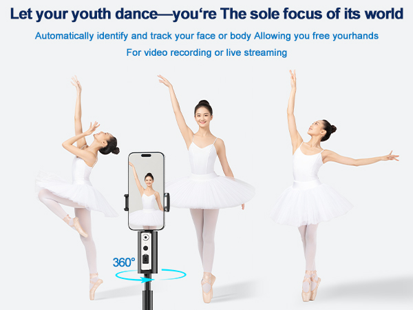 360-degree rotation automatic face tracking