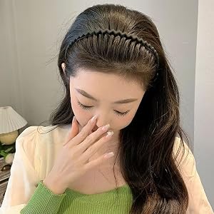Non-slip hairbands for women Wide headbands for girls Plastic hairbands with teeth Comfortable 