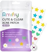 Cute Pimple Patches, Korean Acne Patches For Faces with Star/Heart/Flower Shapes, FSA HSA Blemish...