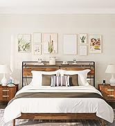 HOOBRO King Size Headboard, Headboard with 2 Outlets and 4 USB Ports, Adjustable Height, Storage ...