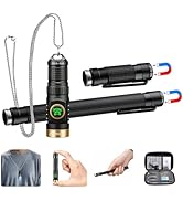 Yemao Rechargeable Keychain Flashlight with Chain,600 High Lumens EDC Pocket Flashlights, Mini Fl...