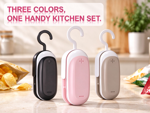 Mini Bag Sealer, 3 Packs Portable Heat Vacuum Sealers