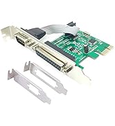PCIe Combo Serial Parallel Expansion Card PCI Express to Printer LPT Port RS232 Com Port Adapter ...