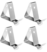 4Pcs Silver Stainless Steel Thermometer Probe Clips Pot Cup Temperature Probe Clips Ambient Therm...