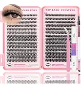 Lash Clusters Kit, 560 Pcs Eyelashes Clusters Kit 9-16mm Individual Lash Extension Kit D Curl Flu...