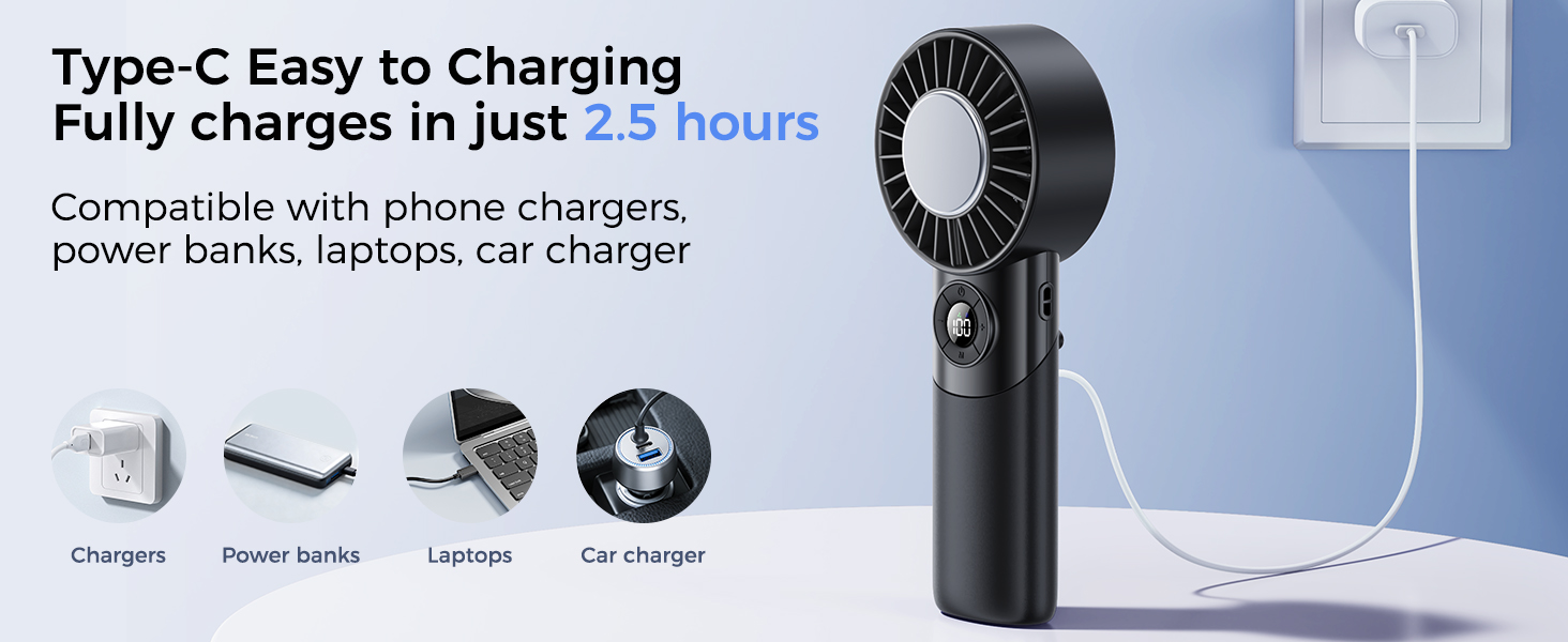 Compatible with phone chargers, power banks, laptops, car charger