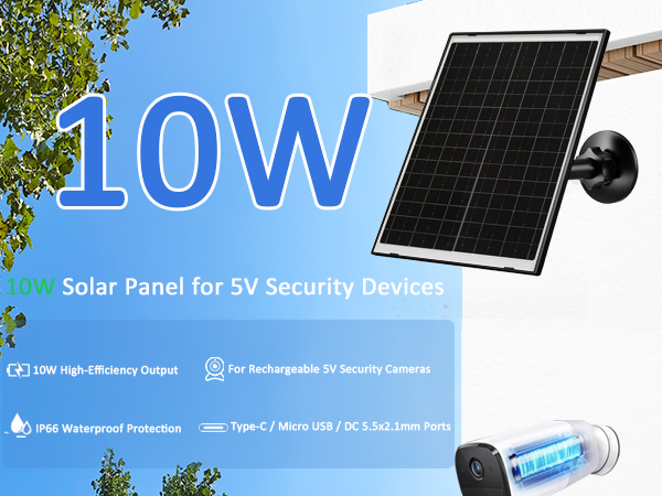 Solar Panel for Security Camera