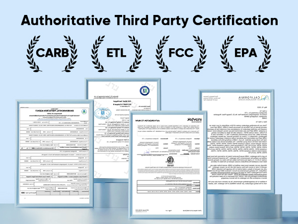 air purifier with Authoritative Third Party Certifcation