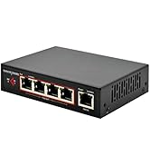 60W 4-Port Gigabit PoE Switch/Extender PoE Splitter Repeater, 10/100/1000Mbps, Supports IEEE 802....