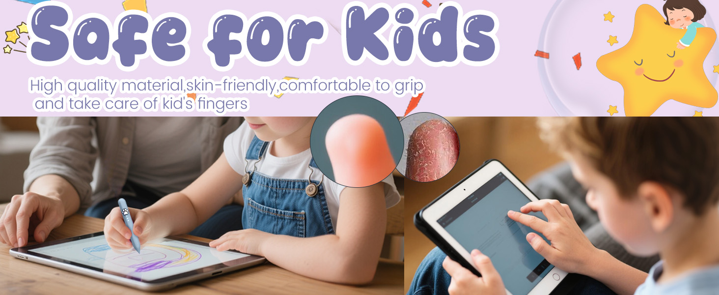 safe for kids hign quality material skin-friendly comfortable to grip and take care of kids figners