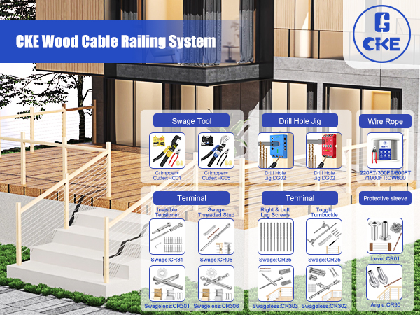 CKE Wood Cable Railing System
