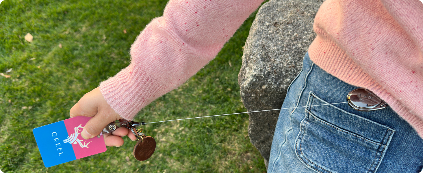 Metal Heavy-duty Retractable Badge Holder Reel with Carabiner &amp; Belt Clip &amp; Key Ring