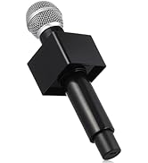ibasenice Simulation Microphone Toy with Square Mic Flag Prop for Kids Stage Play Cosplay Parties...
