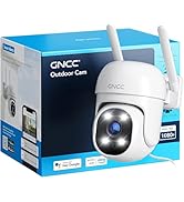 GNCC GK2 Outdoor Security Camera 1080P Home Surveillance with AI Motion Detection, 2.4G WiFi, 355...
